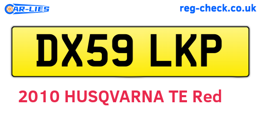 DX59LKP are the vehicle registration plates.