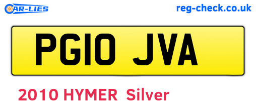 PG10JVA are the vehicle registration plates.