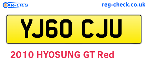 YJ60CJU are the vehicle registration plates.