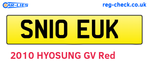 SN10EUK are the vehicle registration plates.