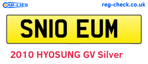SN10EUM are the vehicle registration plates.