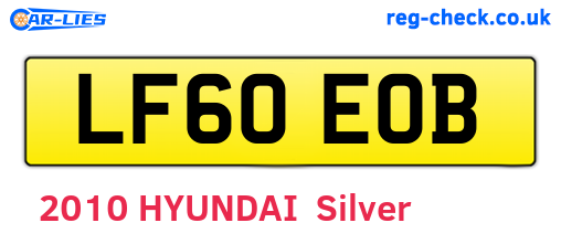LF60EOB are the vehicle registration plates.
