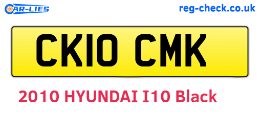 CK10CMK are the vehicle registration plates.
