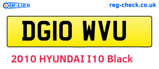 DG10WVU are the vehicle registration plates.