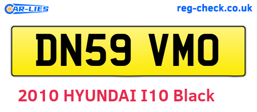 DN59VMO are the vehicle registration plates.