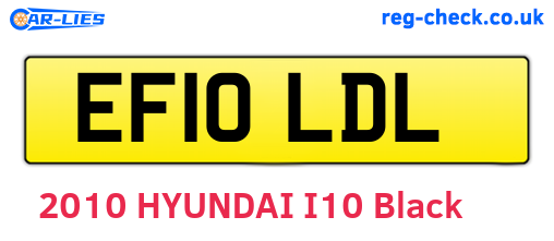 EF10LDL are the vehicle registration plates.
