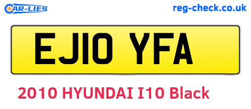 EJ10YFA are the vehicle registration plates.