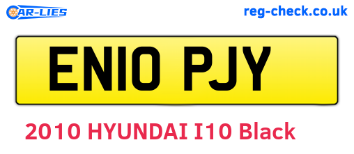 EN10PJY are the vehicle registration plates.