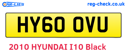 HY60OVU are the vehicle registration plates.