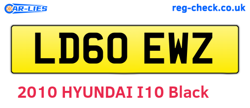 LD60EWZ are the vehicle registration plates.