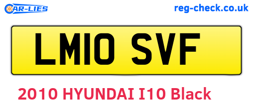 LM10SVF are the vehicle registration plates.