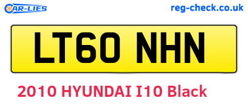LT60NHN are the vehicle registration plates.