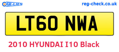 LT60NWA are the vehicle registration plates.