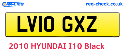 LV10GXZ are the vehicle registration plates.