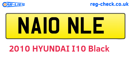 NA10NLE are the vehicle registration plates.