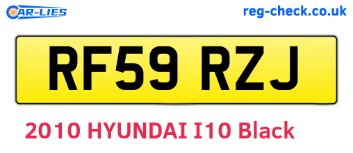 RF59RZJ are the vehicle registration plates.