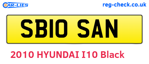SB10SAN are the vehicle registration plates.