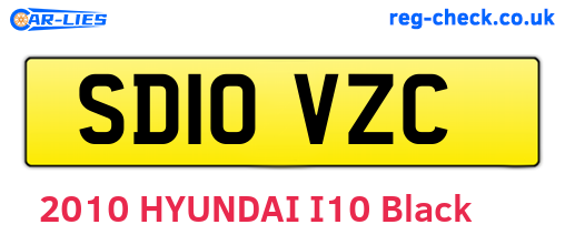 SD10VZC are the vehicle registration plates.