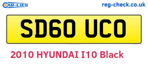 SD60UCO are the vehicle registration plates.