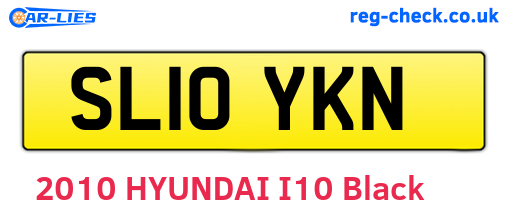 SL10YKN are the vehicle registration plates.