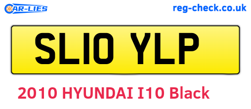 SL10YLP are the vehicle registration plates.
