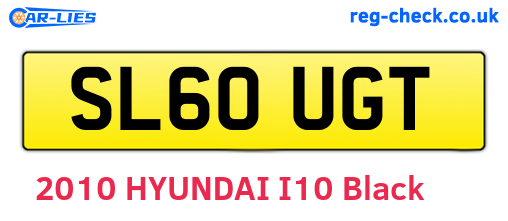SL60UGT are the vehicle registration plates.