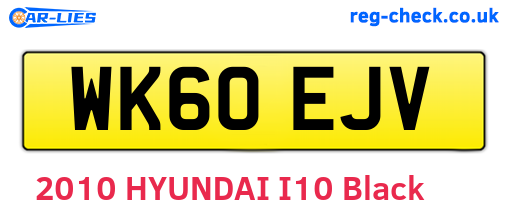 WK60EJV are the vehicle registration plates.