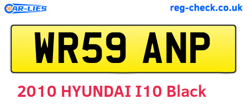 WR59ANP are the vehicle registration plates.