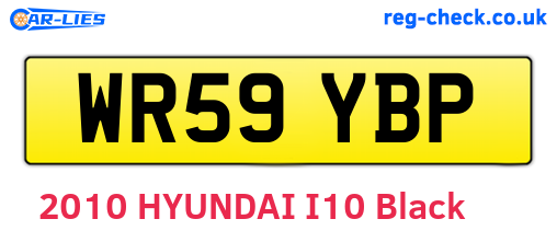 WR59YBP are the vehicle registration plates.