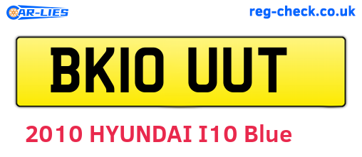BK10UUT are the vehicle registration plates.