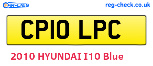 CP10LPC are the vehicle registration plates.