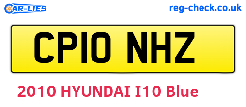 CP10NHZ are the vehicle registration plates.