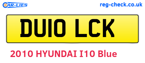 DU10LCK are the vehicle registration plates.