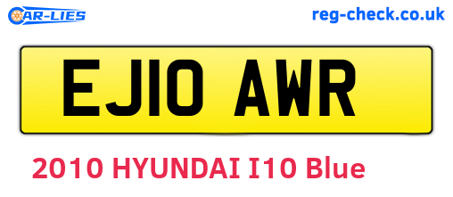 EJ10AWR are the vehicle registration plates.
