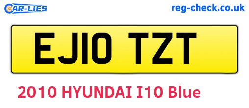 EJ10TZT are the vehicle registration plates.