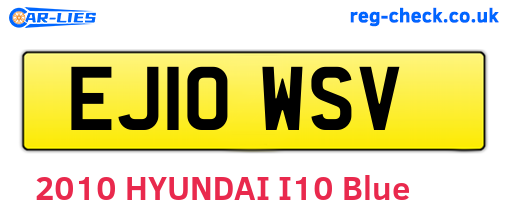 EJ10WSV are the vehicle registration plates.