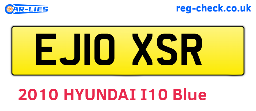 EJ10XSR are the vehicle registration plates.