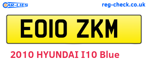 EO10ZKM are the vehicle registration plates.