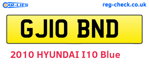 GJ10BND are the vehicle registration plates.