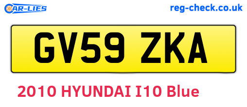GV59ZKA are the vehicle registration plates.