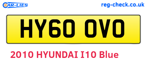 HY60OVO are the vehicle registration plates.