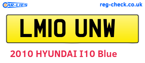 LM10UNW are the vehicle registration plates.
