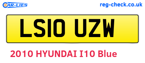 LS10UZW are the vehicle registration plates.