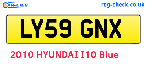 LY59GNX are the vehicle registration plates.