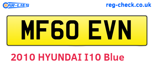 MF60EVN are the vehicle registration plates.