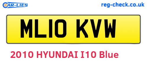 ML10KVW are the vehicle registration plates.