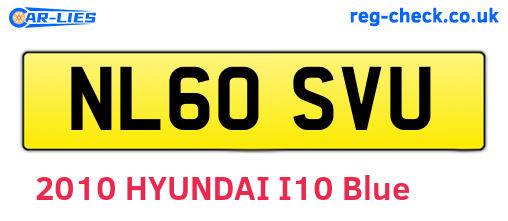 NL60SVU are the vehicle registration plates.