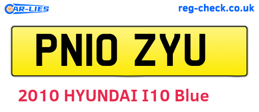 PN10ZYU are the vehicle registration plates.