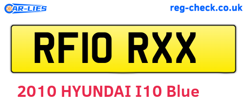 RF10RXX are the vehicle registration plates.