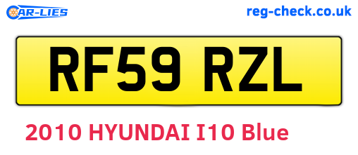 RF59RZL are the vehicle registration plates.